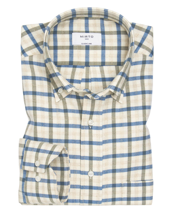 Flannel plaid casual shirt by MIRTO