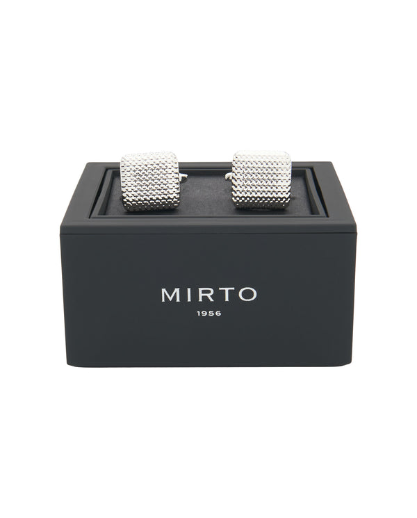 Raised-effect squared cufflinks by MIRTO