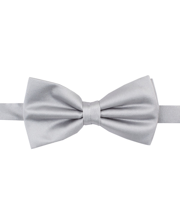 GRAY ADJUSTABLE SILK BOW TIE