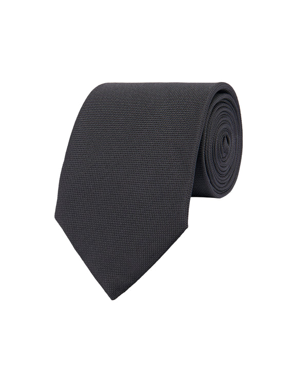 Black jacquard silk tie