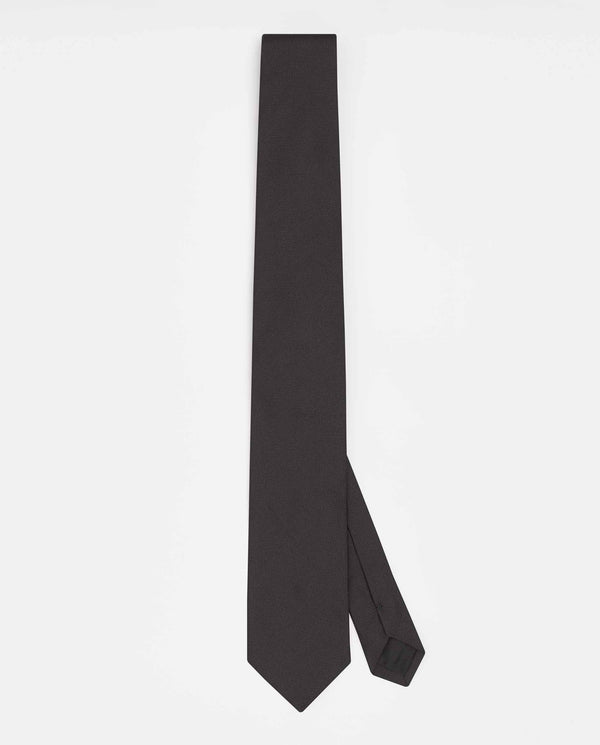 Black jacquard silk tie