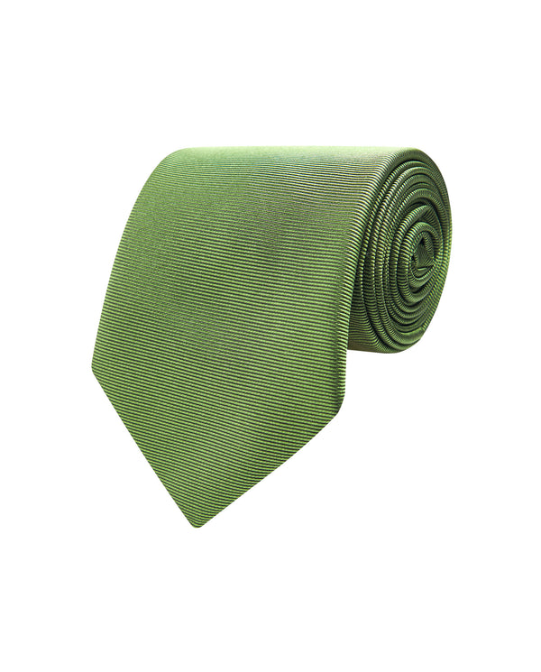 Green jacquard silk tie