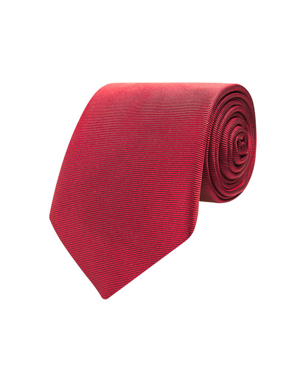 Red jacquard silk tie