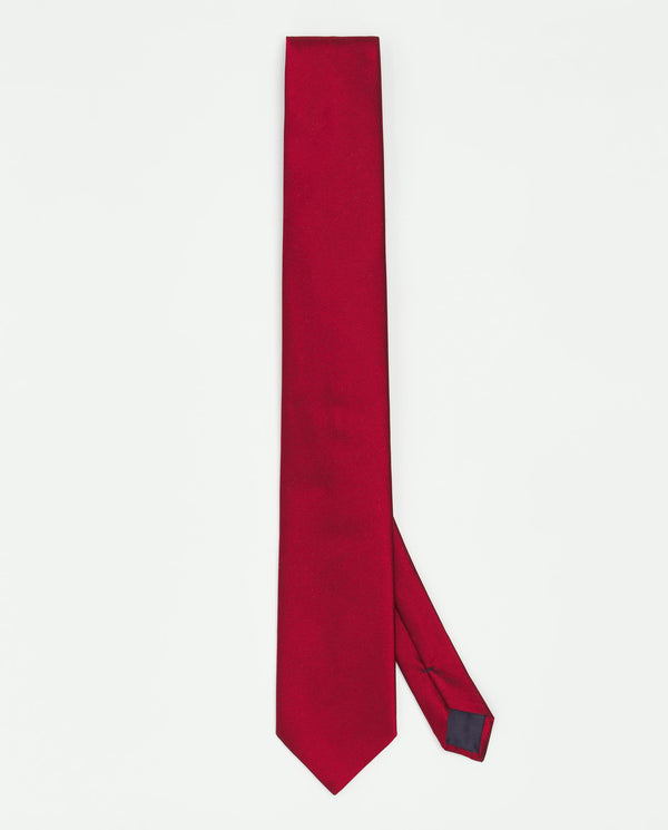 Red jacquard silk tie