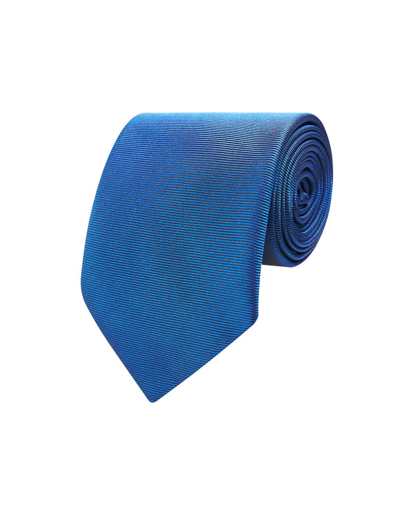 Blue jacquard silk tie