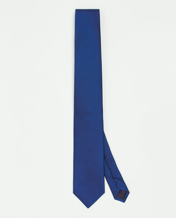 Blue jacquard silk tie