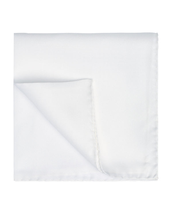 White silk pocket squares