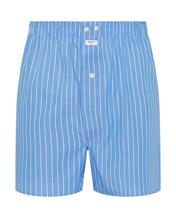 Blue cotton striped boxers by MIRTO