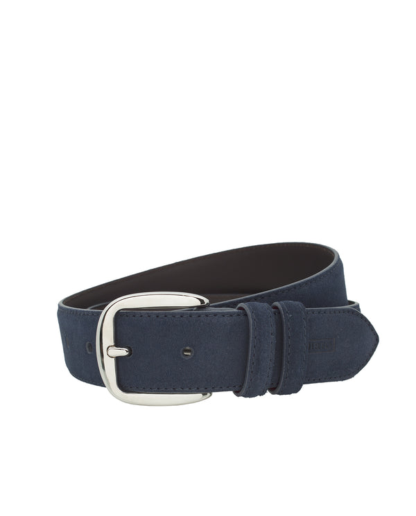 Navy casual suede belt