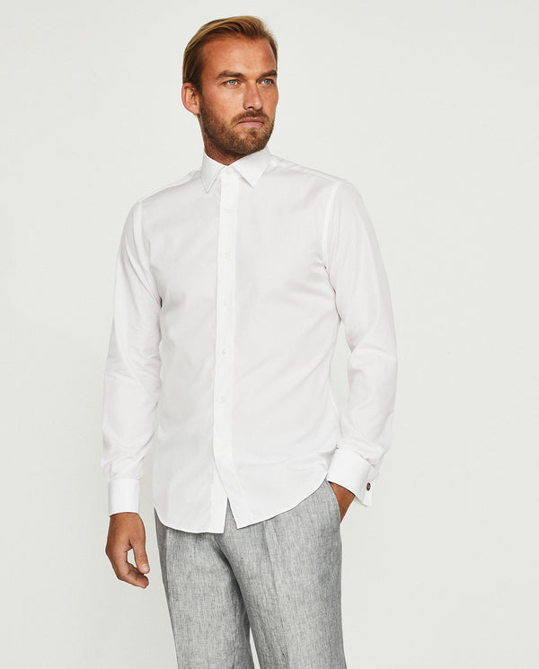 White dress travel-shirt tailored-fit