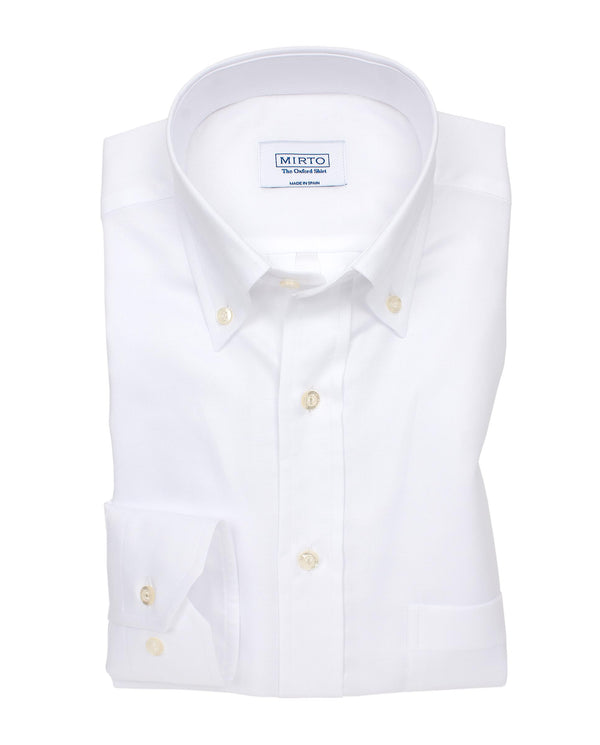 White button down casual Oxford shirt by MIRTO