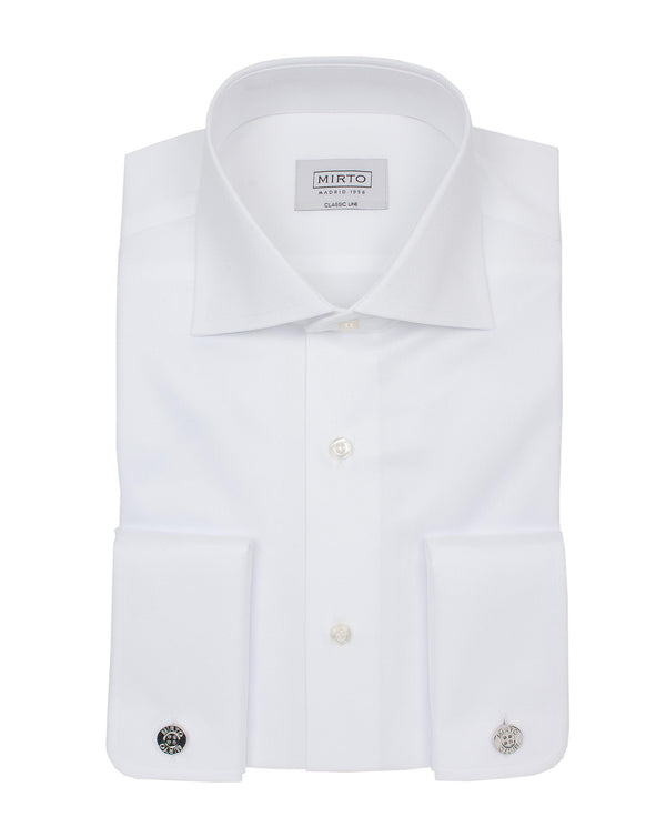 Big&tall white spread-collar dress shirt