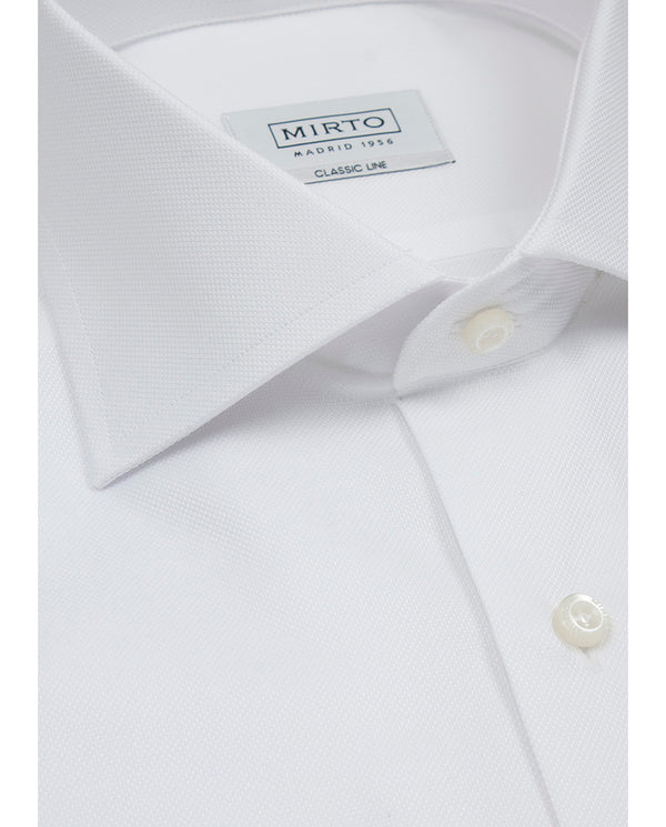 WHITE SPREAD-COLLAR DRESS SHIRT (BIG&TALL) by MIRT
