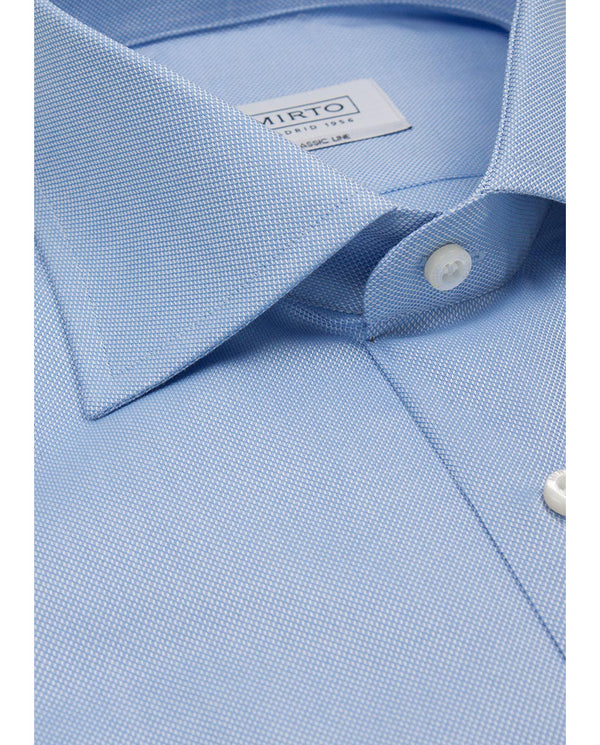 BLUE SPREAD-COLLAR DRESS SHIRT (BIG&TALL) by MIRTO