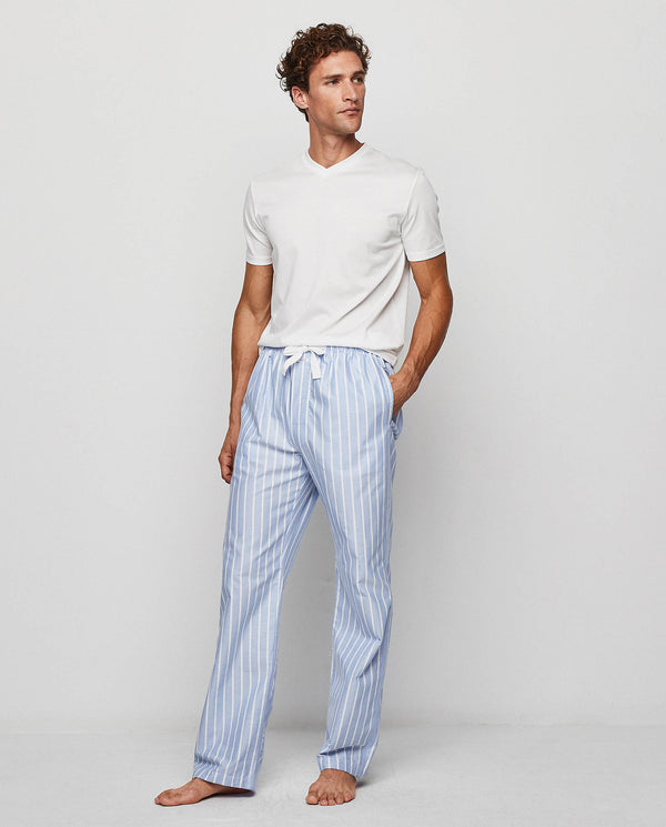 White striped Oxford pajamas
