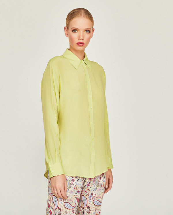 Apple green blouse by MIRTO