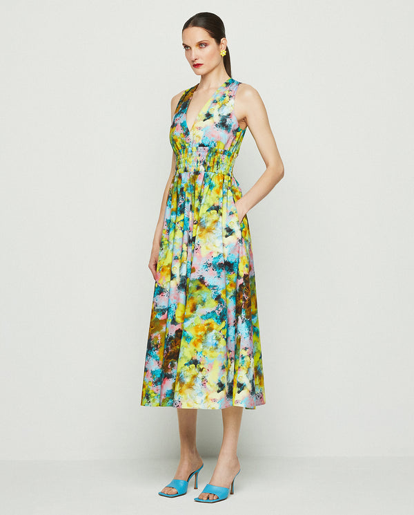 Multicolor print dress by MIRTO