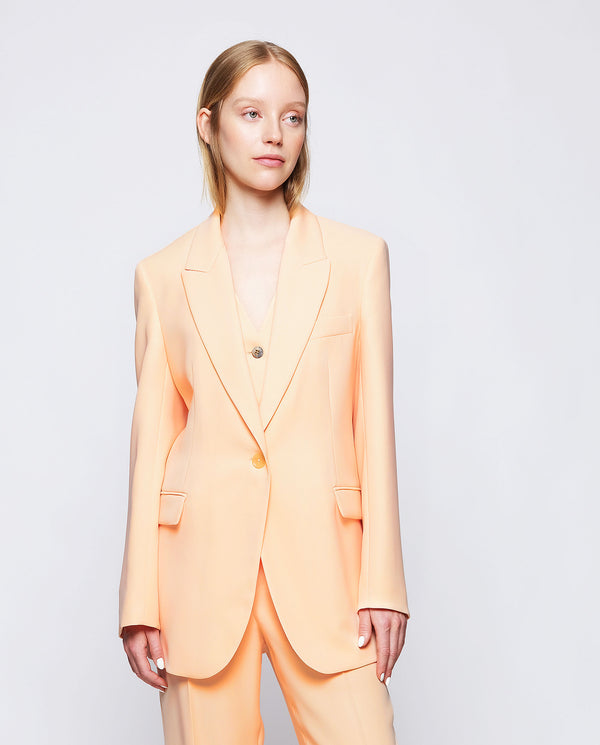 Peach orange fluid sartorial jacket by MIRTO