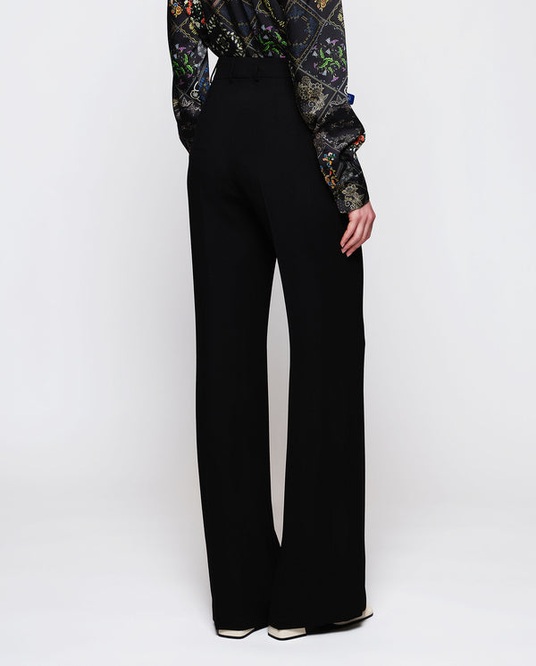 Black crepe trousers by MIRTO