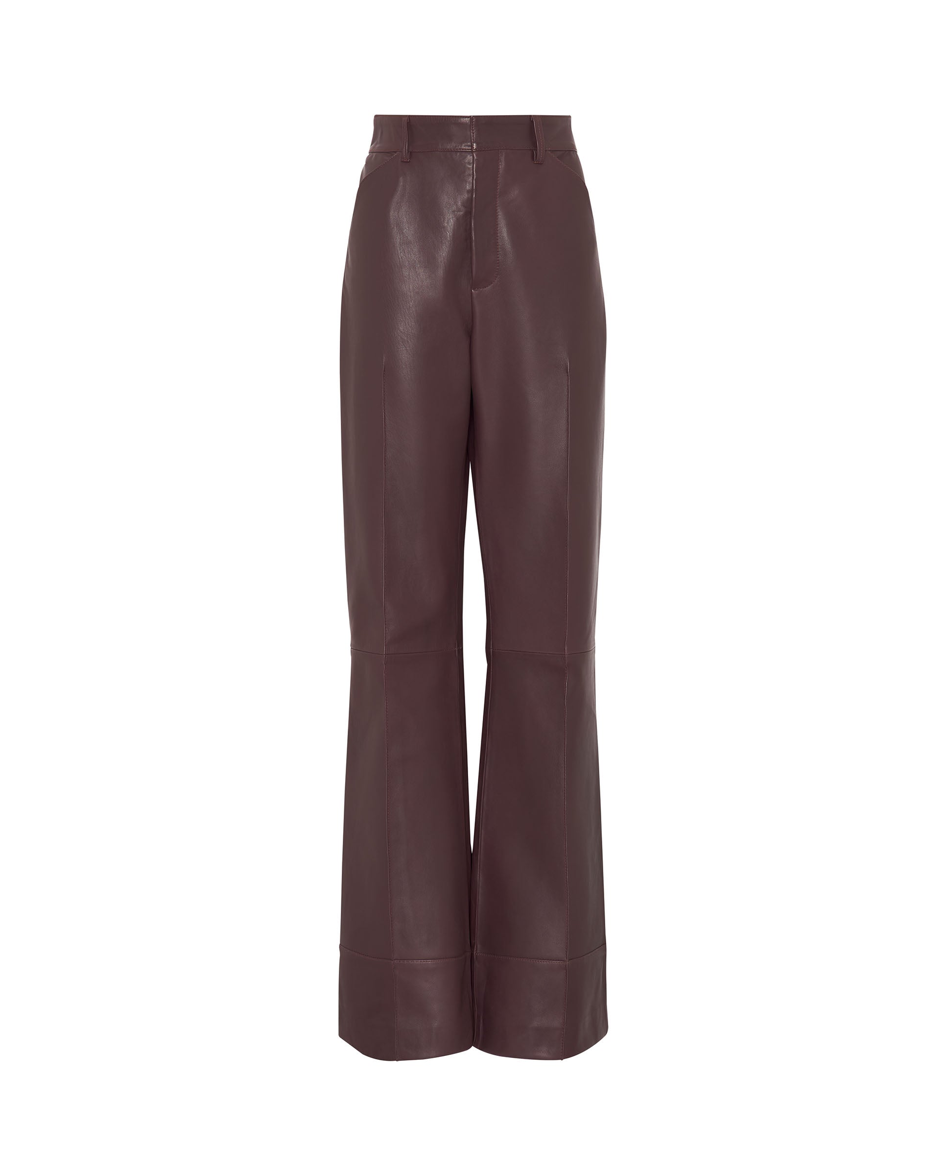 Burgundy leather trousers – 02413-0050