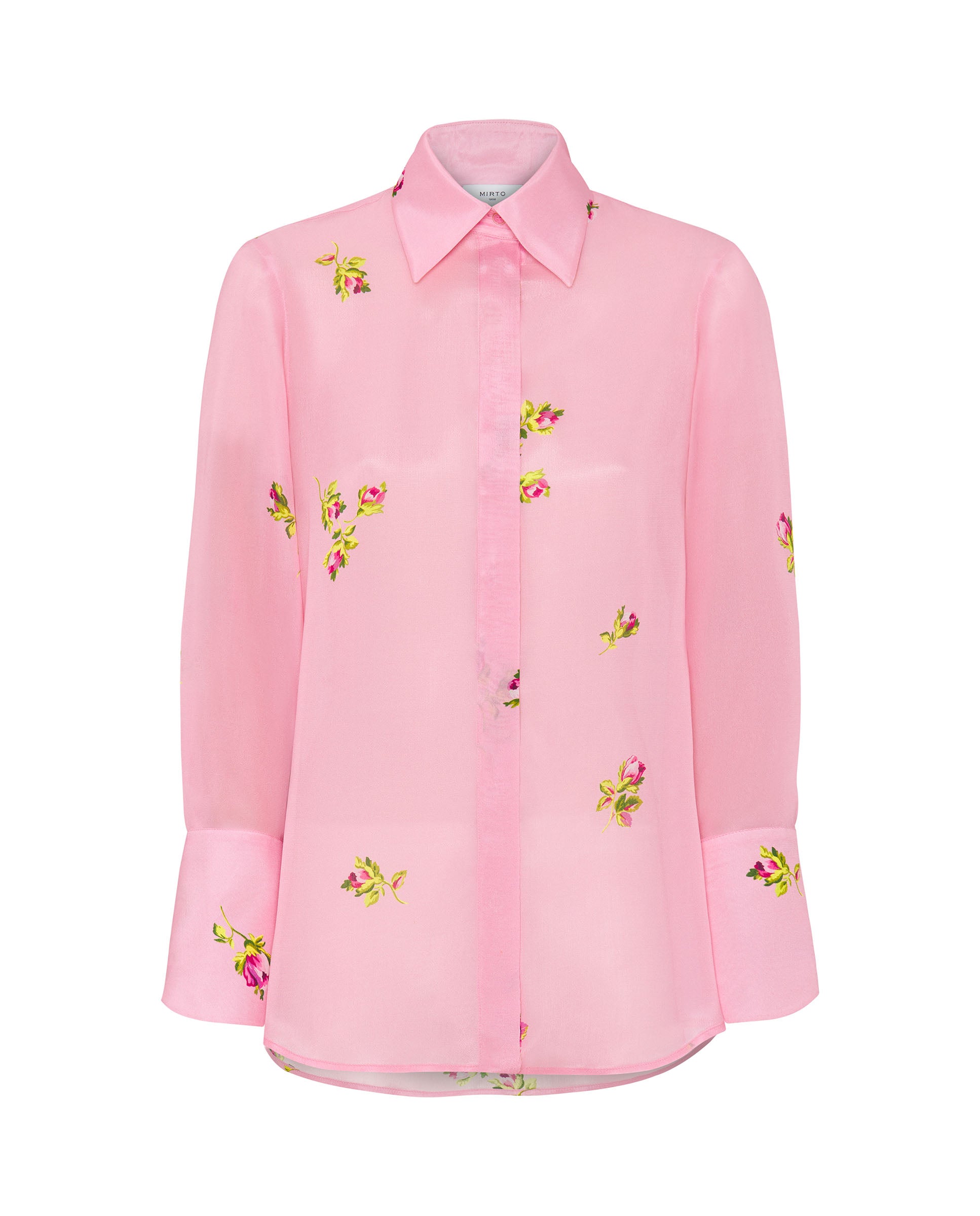 Pink floral print blouse by MIRTO