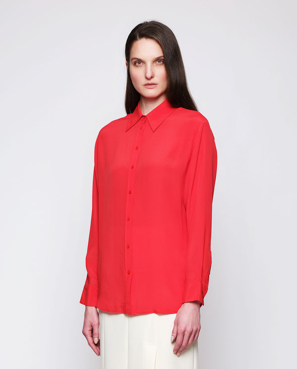 Red fluid blouse by MIRTO