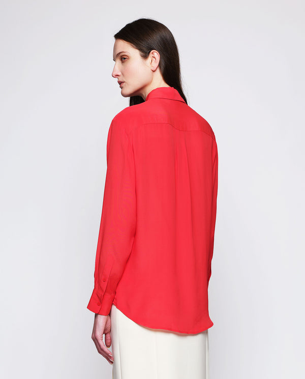 Red fluid blouse by MIRTO