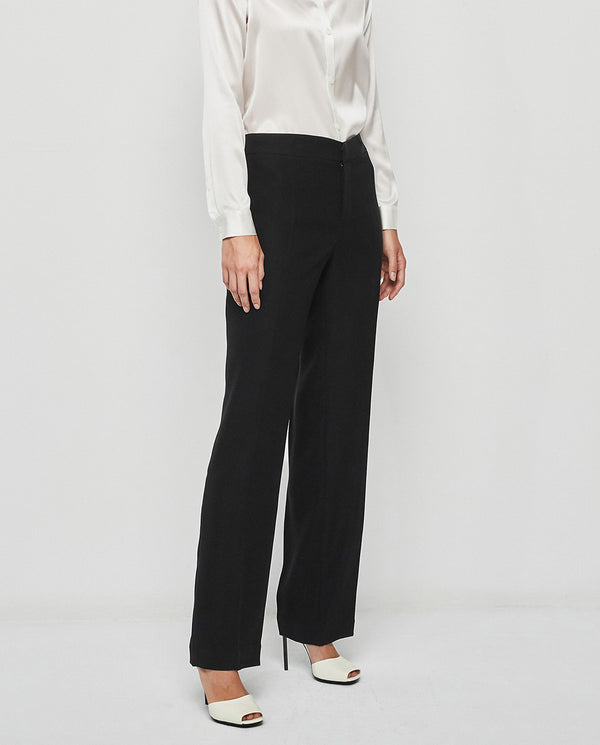 Back crepe trousers