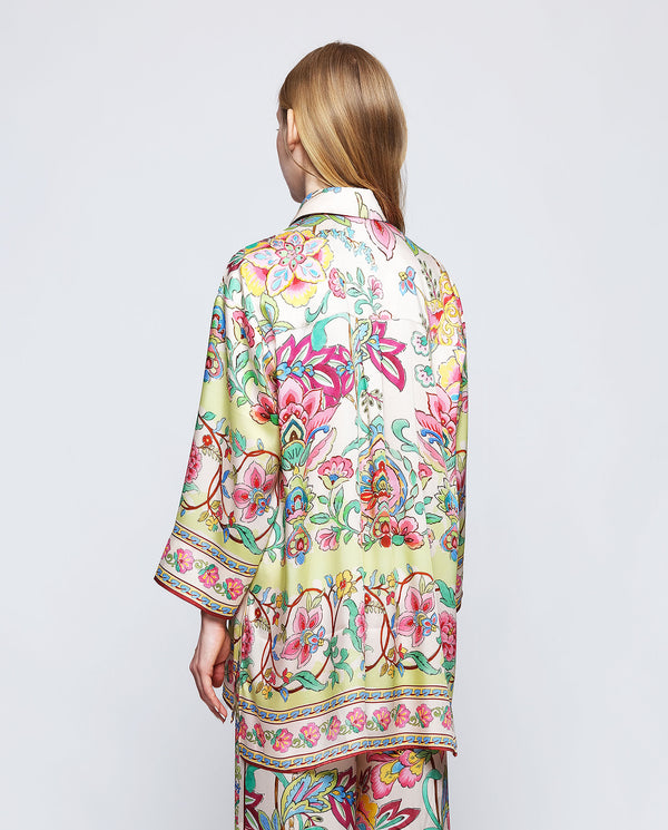 Multicolor floral print fluid blouse by MIRTO