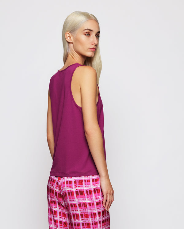 Purple embroidered MIRTO top by MIRTO