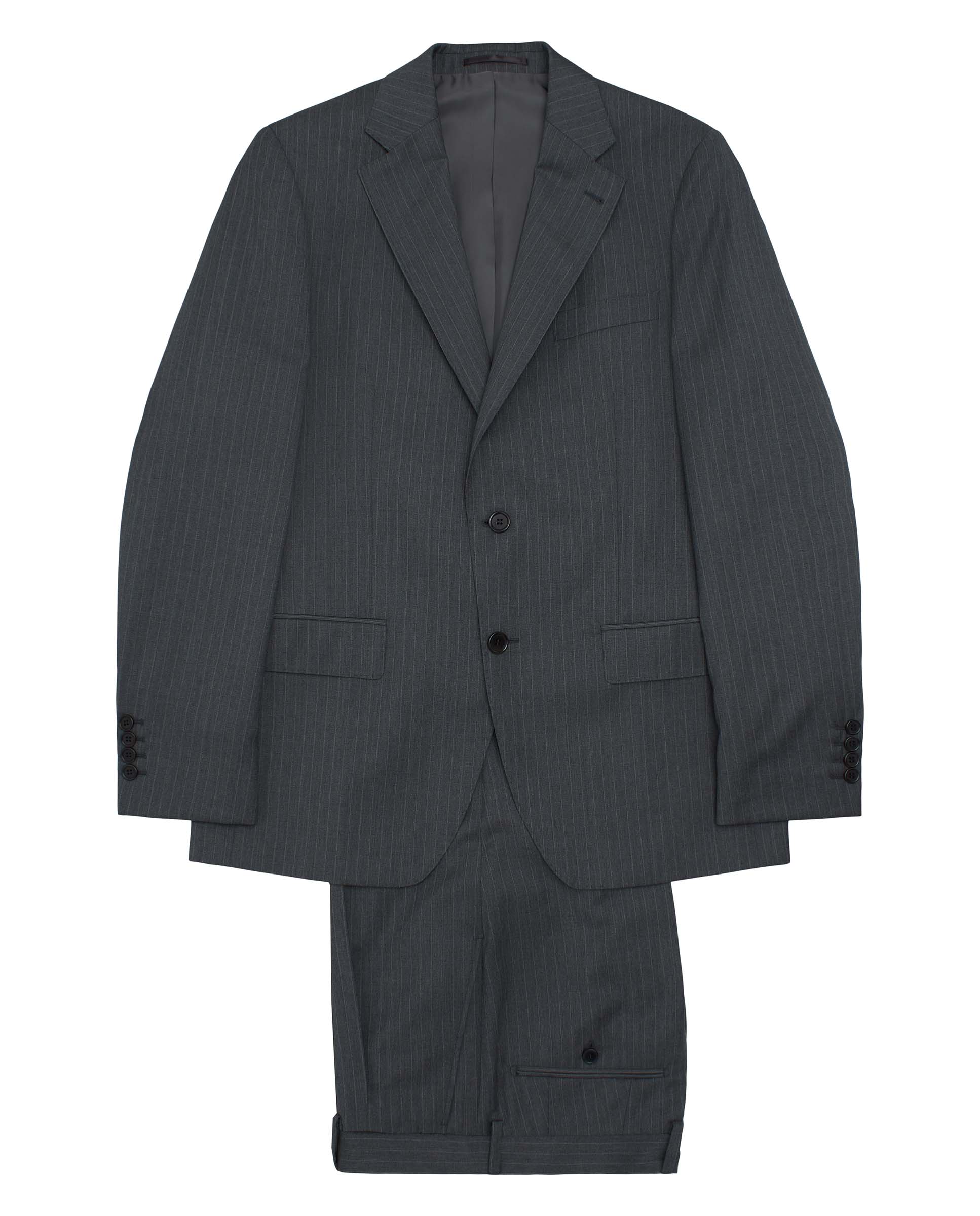 Gray pin stripe wool suit by MIRTO
