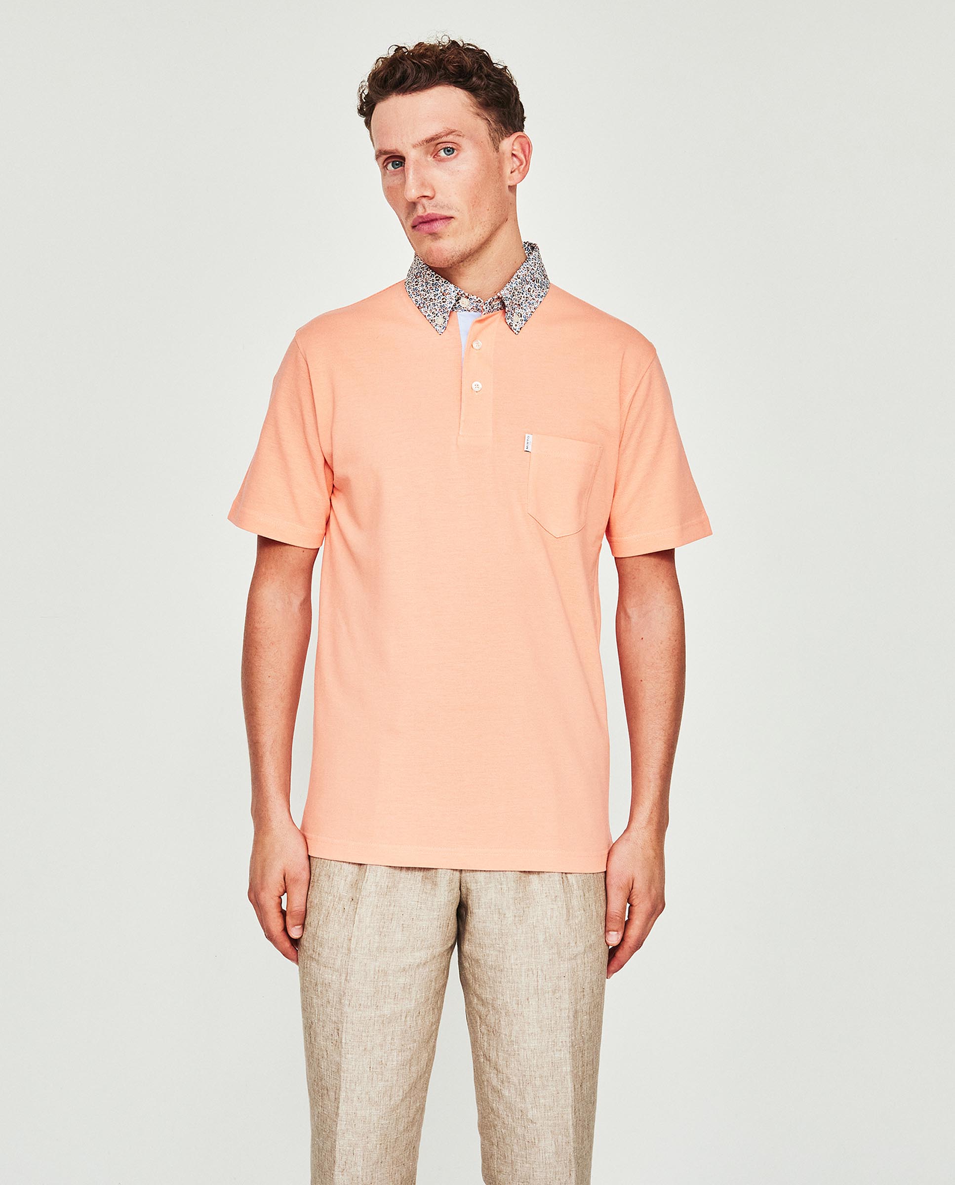 Salmon store polo shirt