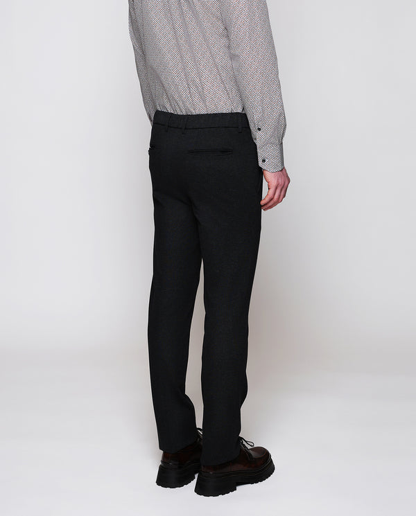 Dark gray jogger pants with Herringbone weave by M