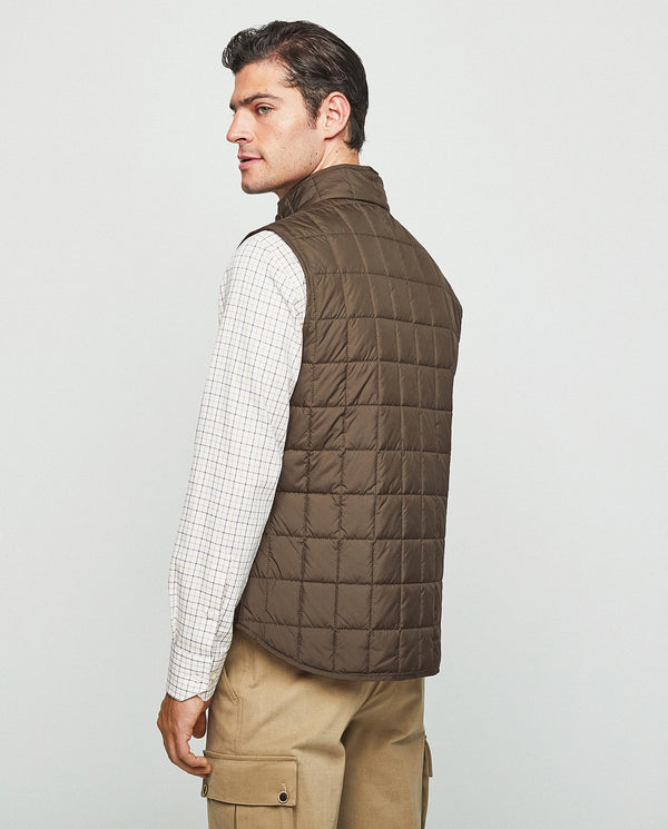 Brown quilted waistcoat
