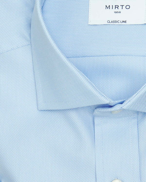 Camisa vestir manga larga estructura azul by MIRTO