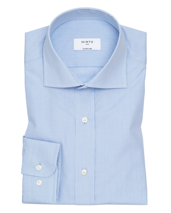 Camisa de vestir de algodón azul by MIRTO