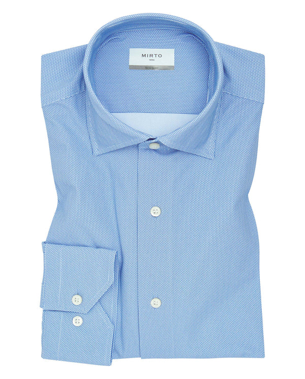 Pale blue dress shirt PERFORMANCE fabric by MIRTO
