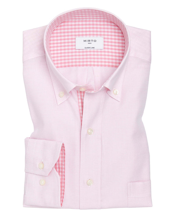 Pink cotton casual shirt by MIRTO