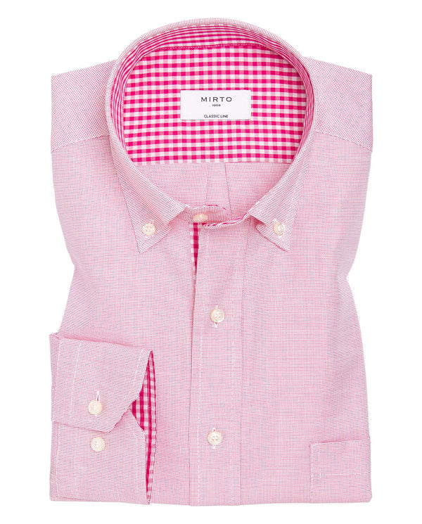 Fuchsia cotton casual shirt by MIRTO