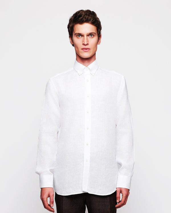 White linen casual shirt by MIRTO