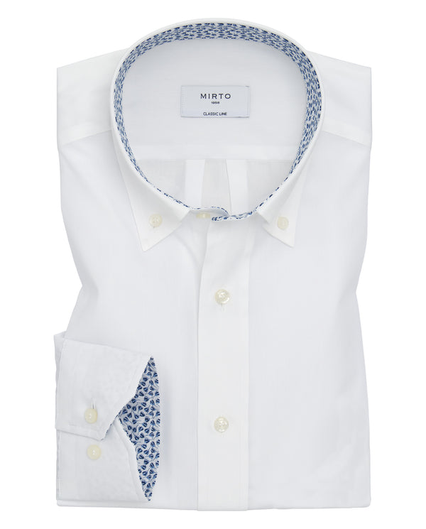 White cotton casual shirt by MIRTO