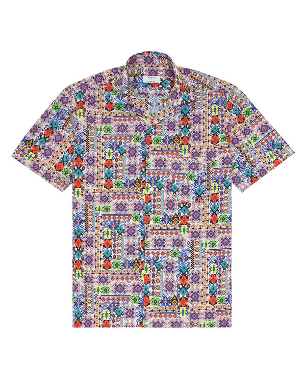 Multicolor ethnical print Hawaiian shirt by MIRTO