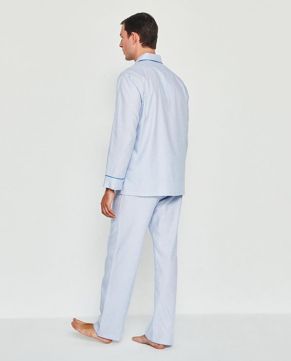 Blue & white micro print pajamas by MIRTO