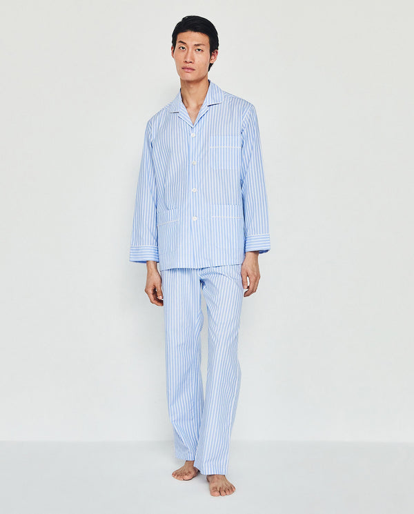 Blue & white striped pajamas by MIRTO