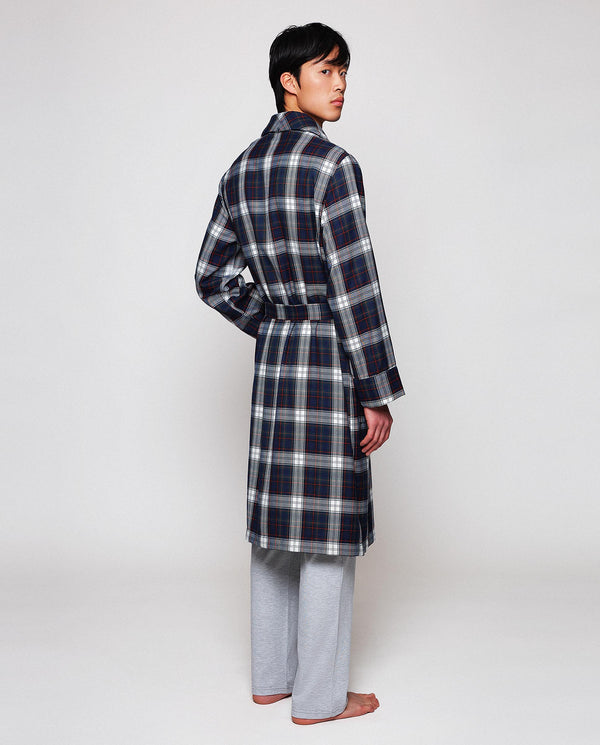 Flannel tartan plaid dressing gown by MIRTO