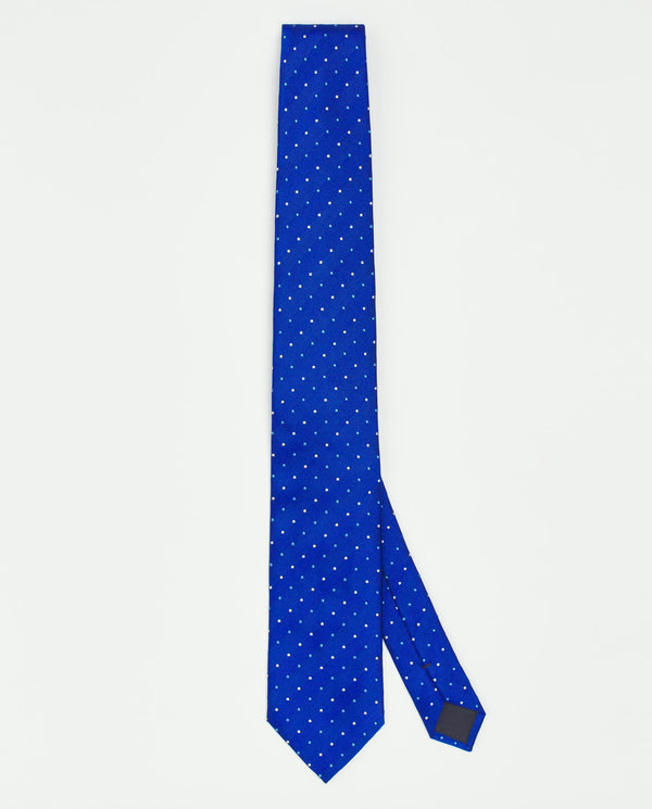 Navy blue dot silk tie – 81284-0004