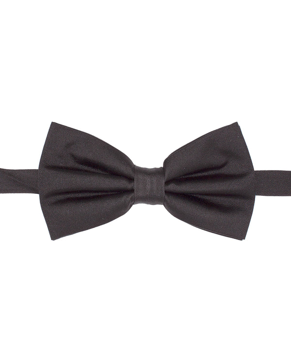 Black adjustable silk bow tie