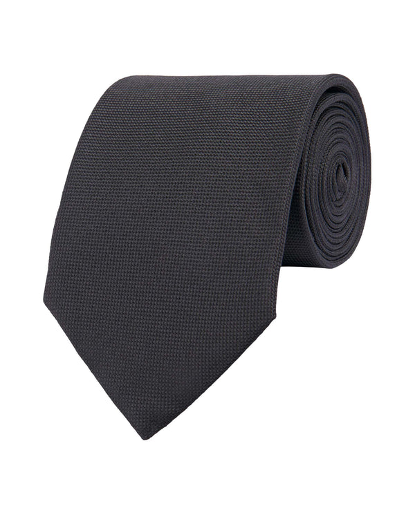 Black jacquard silk tie