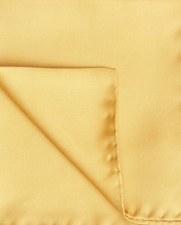 Yellow silk pocket square