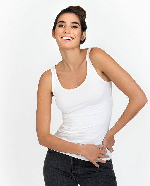 Tank white organic cotton